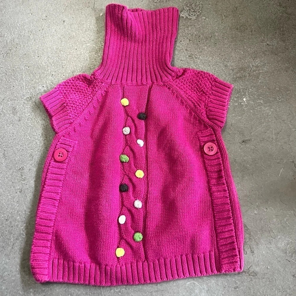 GYMBOREE Merry Bright turle neck knit sweater vest crop cotton holiday 6-12 mos